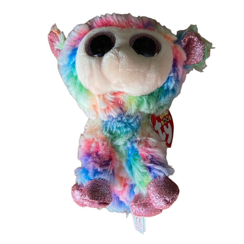 TY Beanie Boos Plush Daffodil Rainbow Lamb - Picture 3 of 15